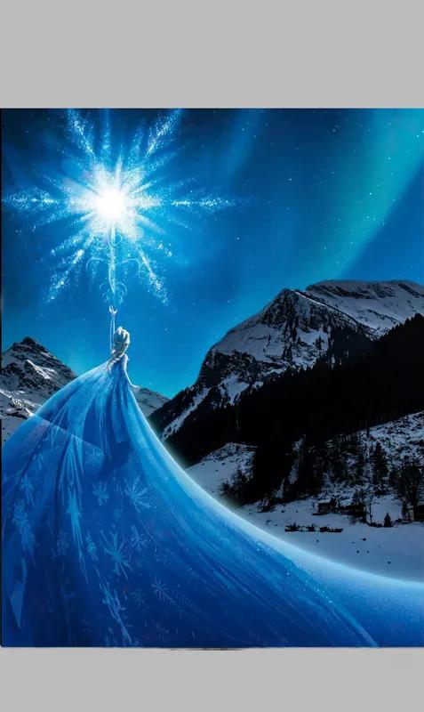 La reine face aux Alpes